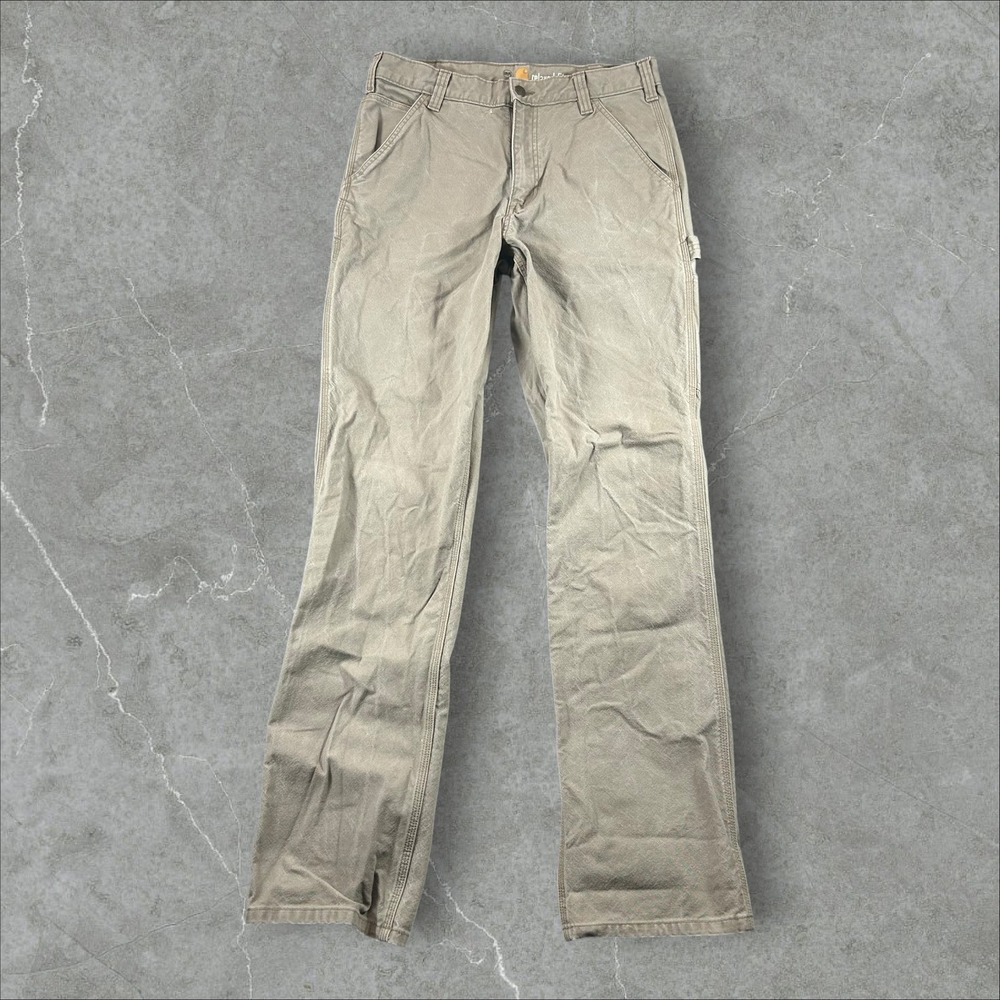 Carhartt Carpenter Pants Mens 32x36 Tan Relaxed Fit Canvas Utility 103279 251